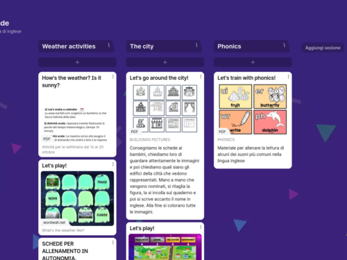 English for kids on a padlet